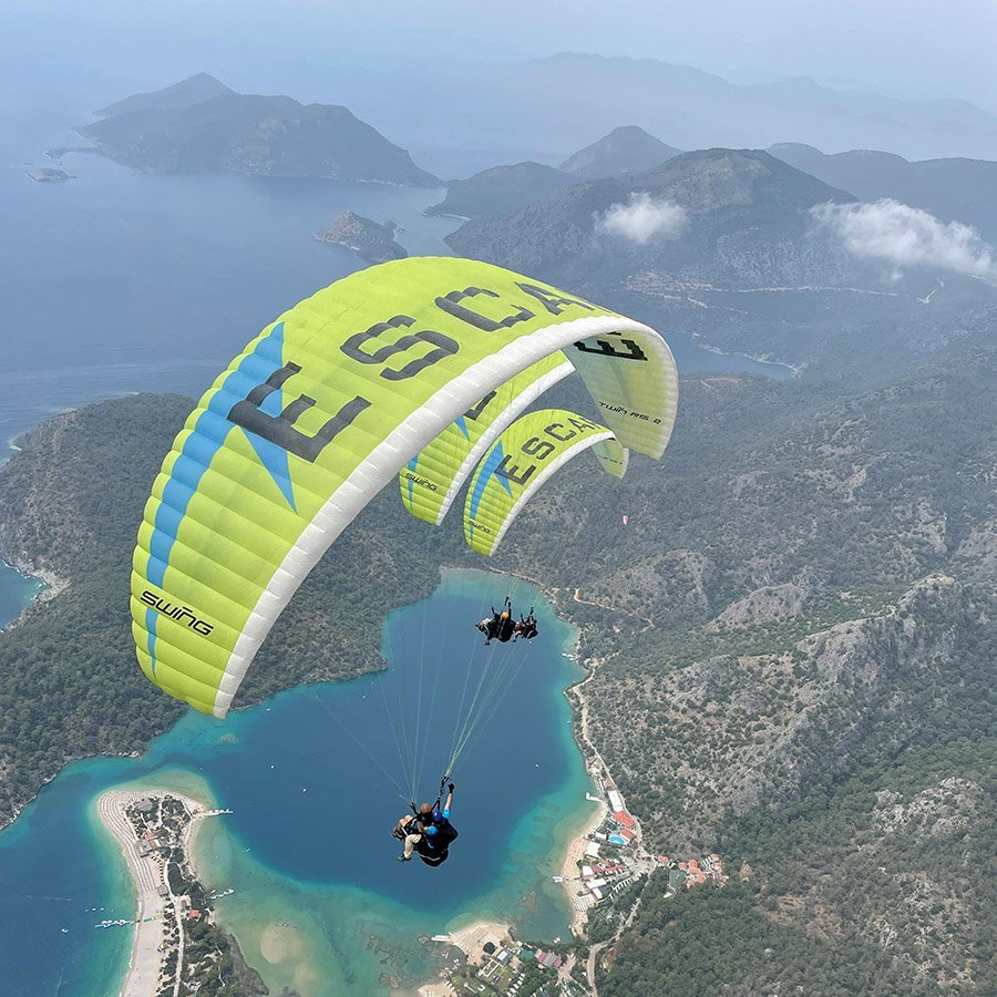 Paragliders above Fethiye