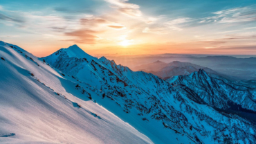Snowy Japan mountains